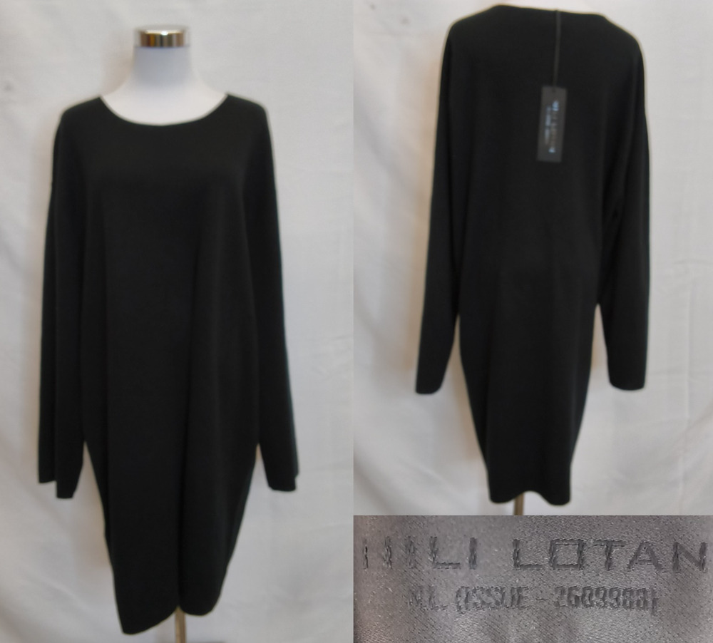 Nili Lotan Alisaie LS Knit Dress Women's M Black (Issue 2609988) NWT #W5360